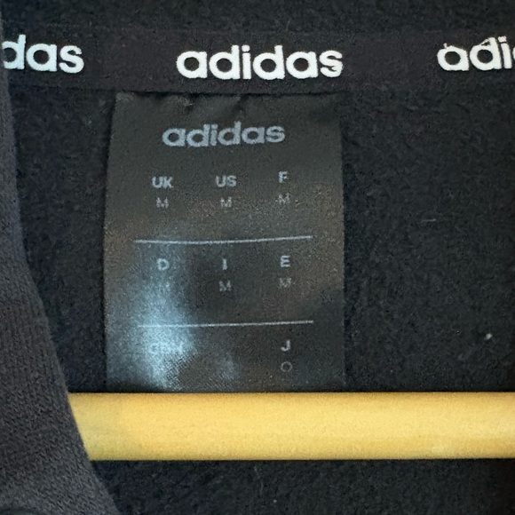 Adidas Black Hoodie with White Accents - Picture 2 of 7